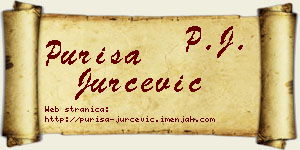 Puriša Jurčević vizit kartica